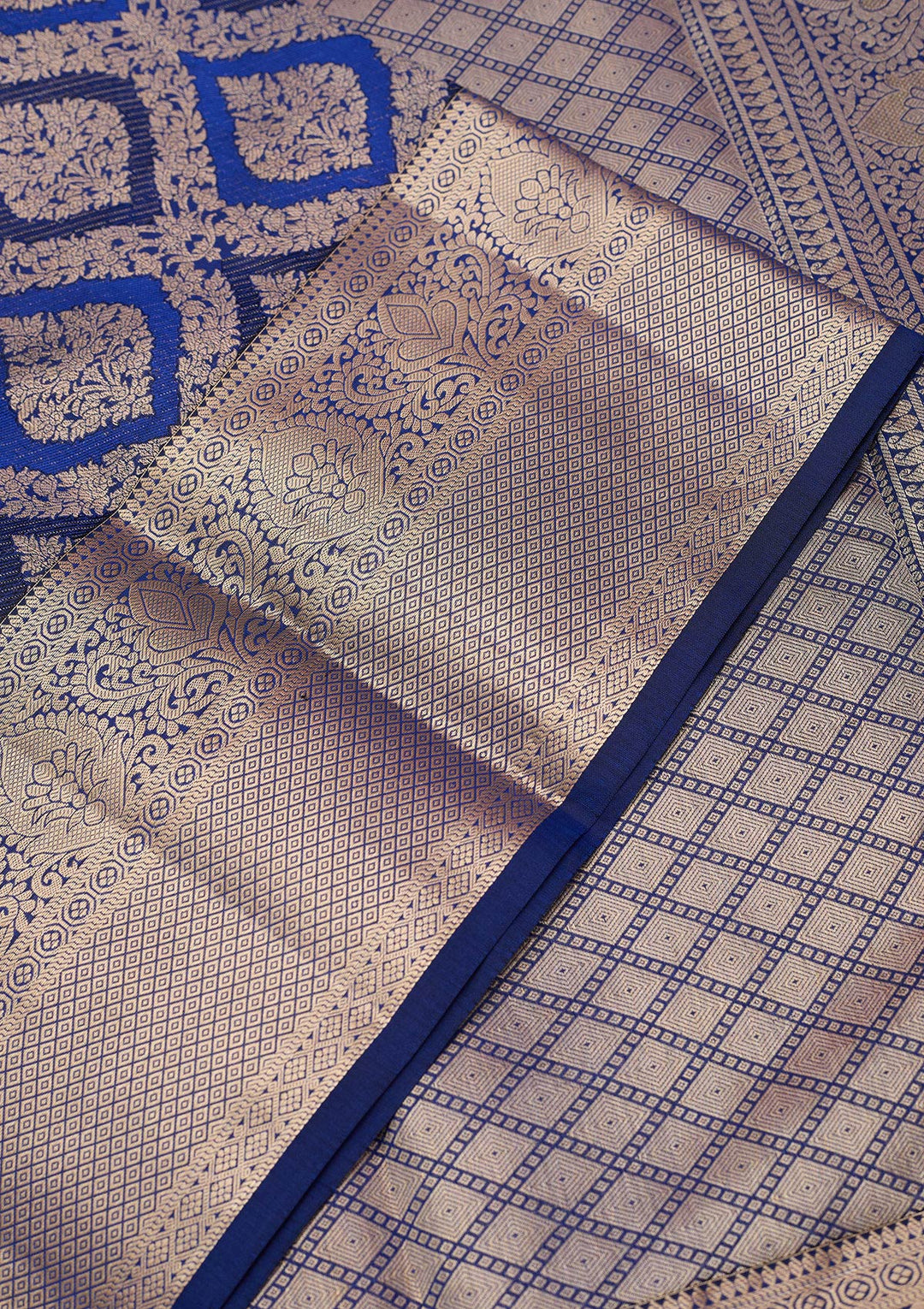 Royal Blue Zariwork (Gold) Pure Silk Silk_Saree