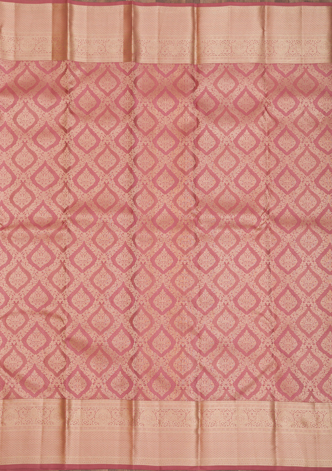 Rust Zariwork Pure Silk Saree