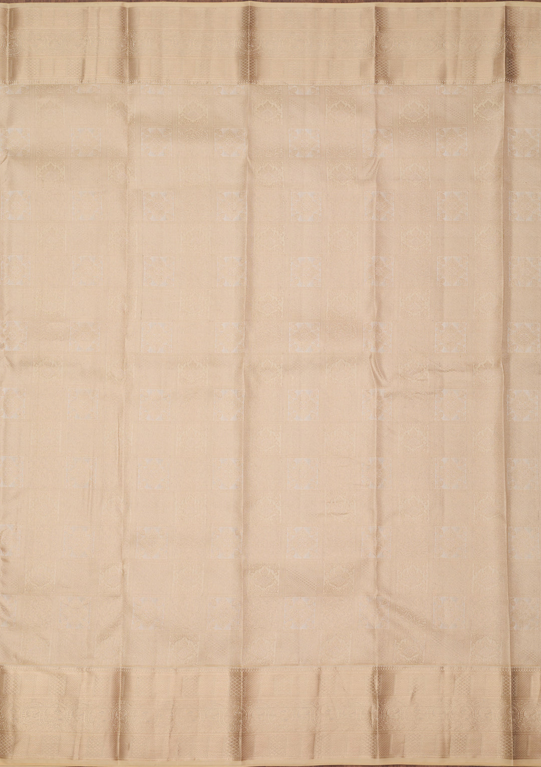 Cream Zariwork (Silver) Silk Silk_Saree