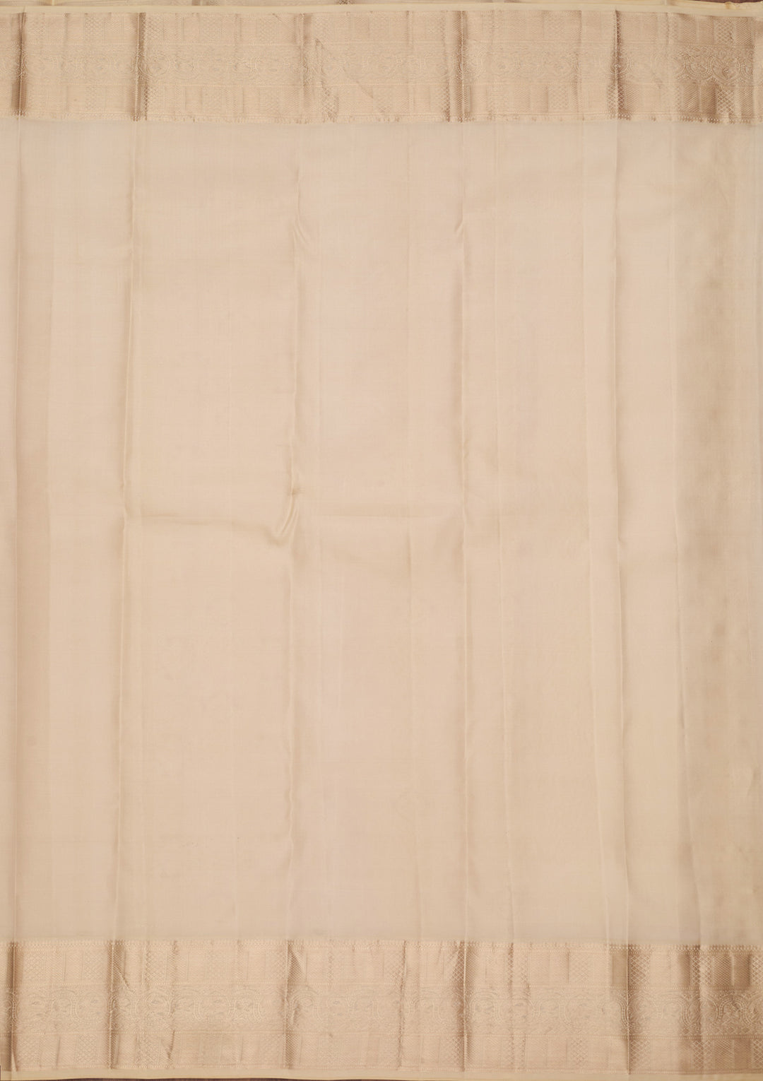 Cream Zariwork (Silver) Silk Silk_Saree