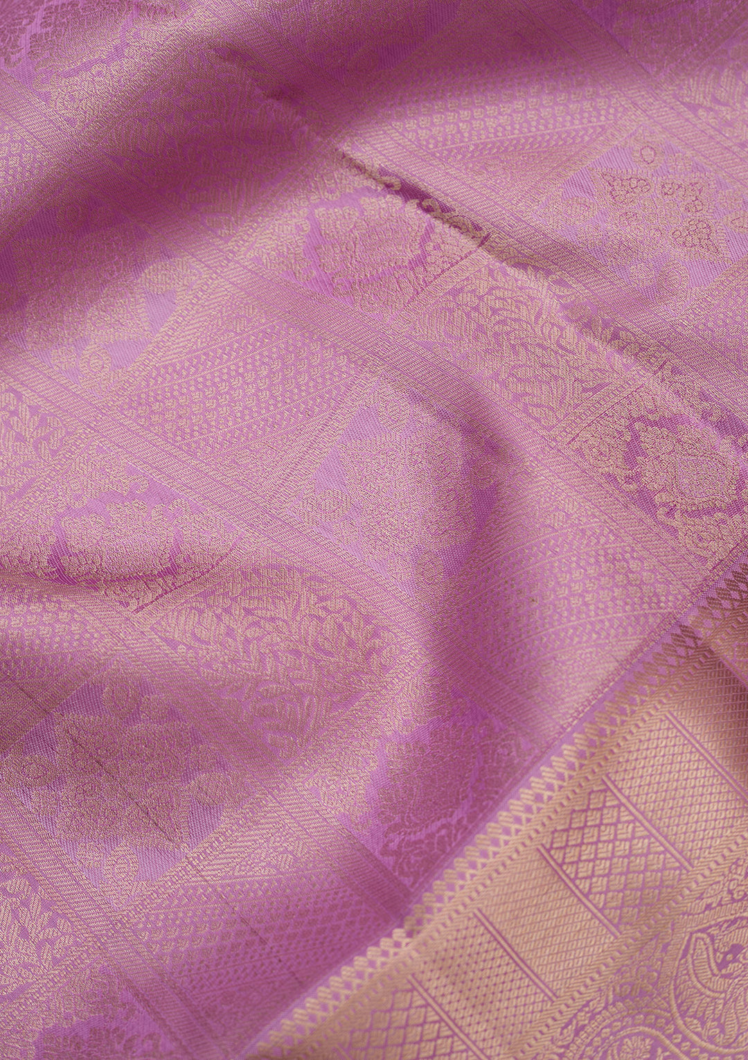 Lavender Zariwork (Silver) Silk Silk_Saree