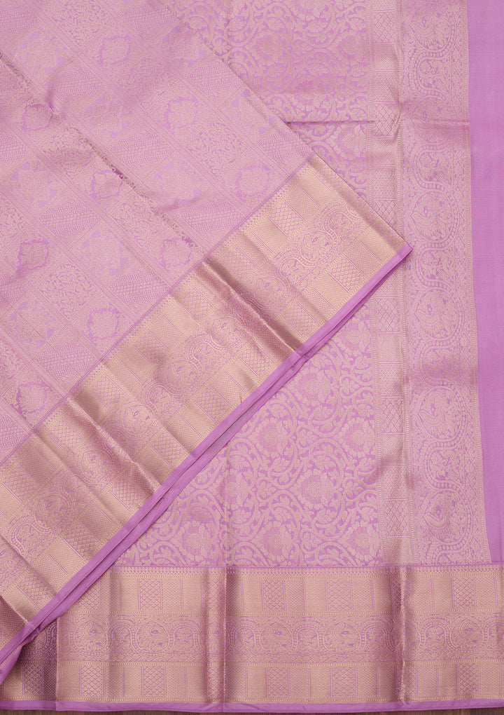 Lavender Zariwork (Silver) Silk Silk_Saree