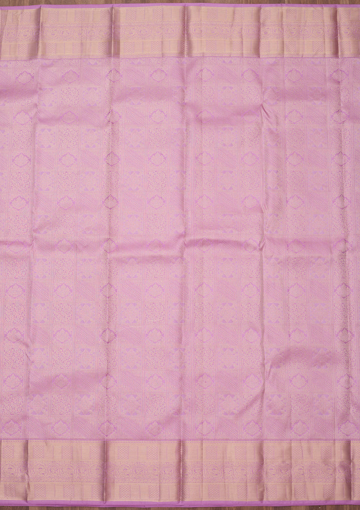 Lavender Zariwork (Silver) Silk Silk_Saree