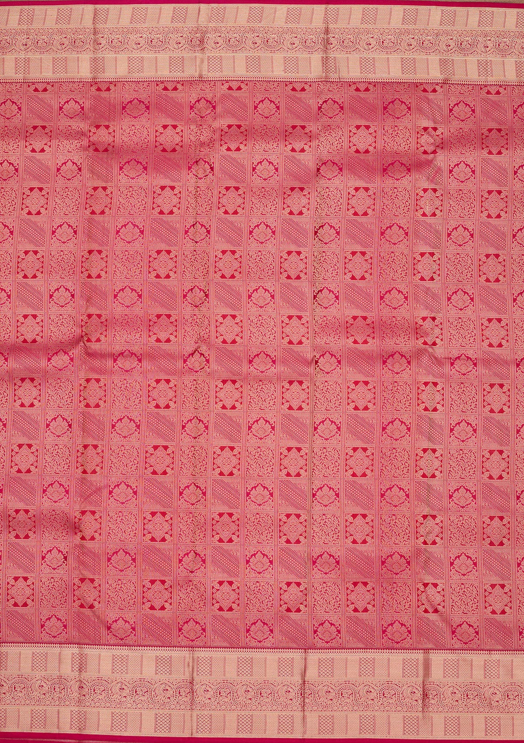 Rani Pink Zariwork Pure Silk Saree