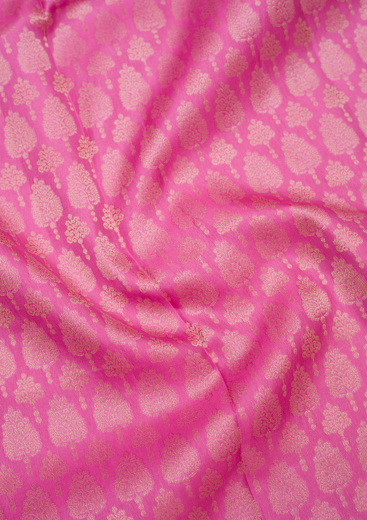 Pink Zariwork Pure Silk Saree