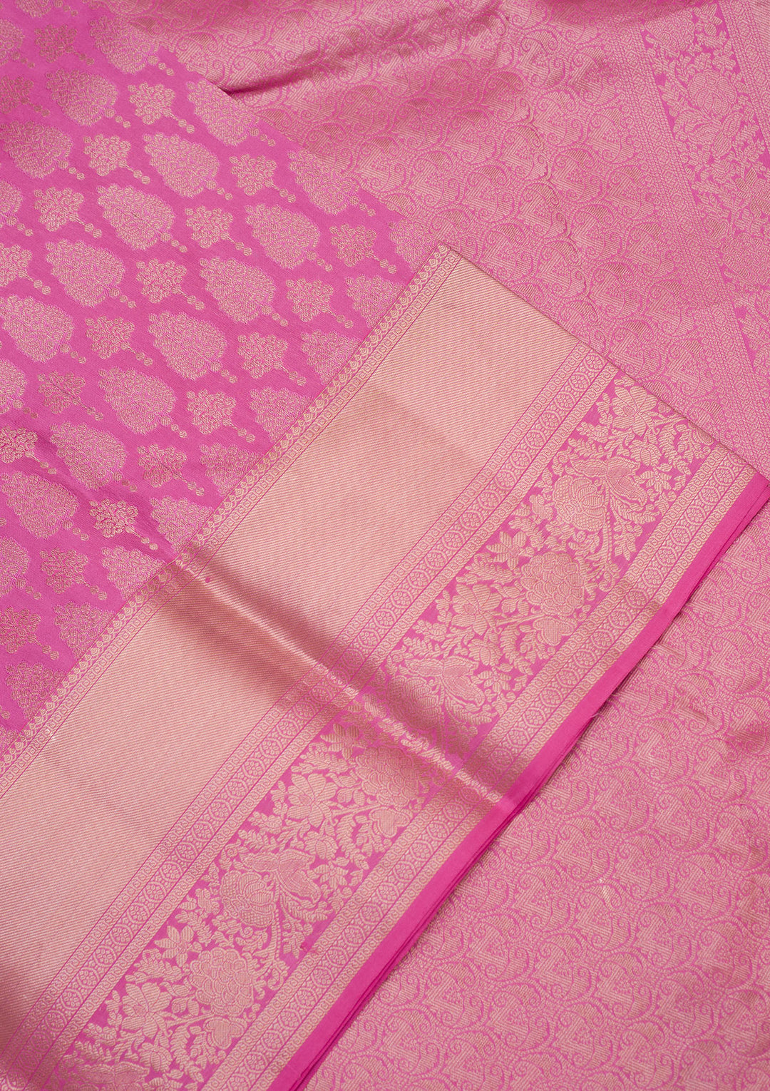 Pink Zariwork Pure Silk Saree
