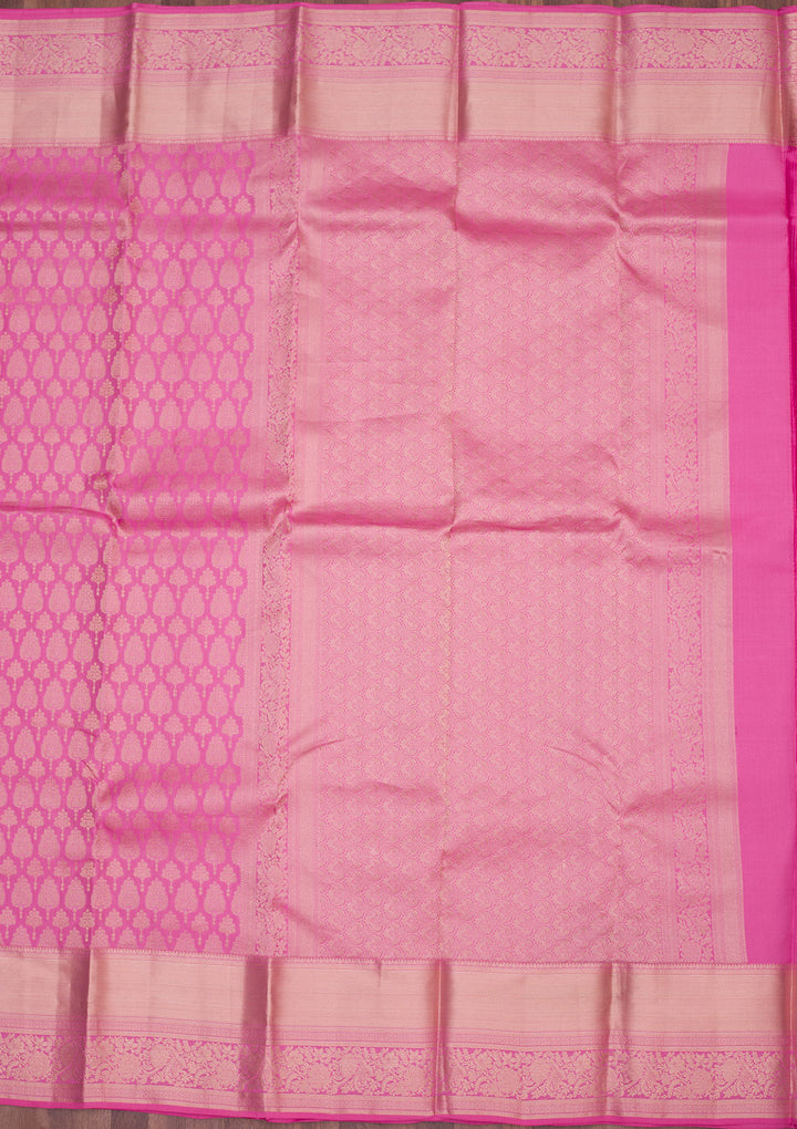 Pink Zariwork Pure Silk Saree