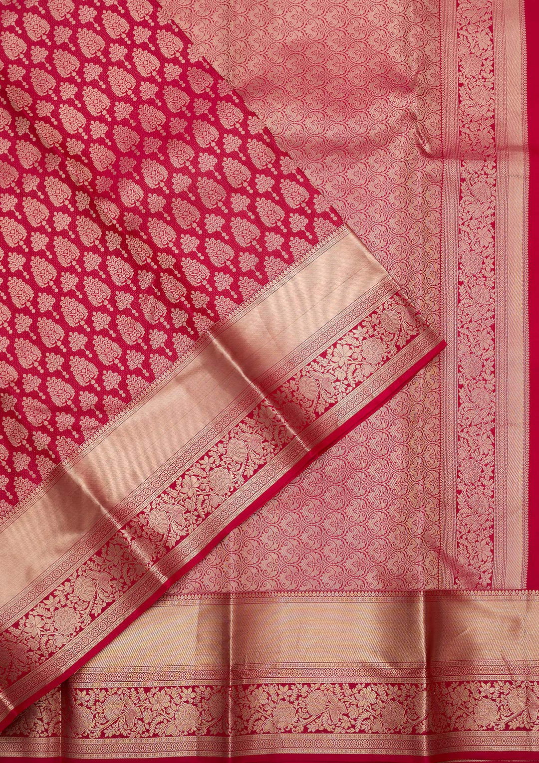 Rani Pink Zariwork (Gold) Pure Silk Silk_Saree