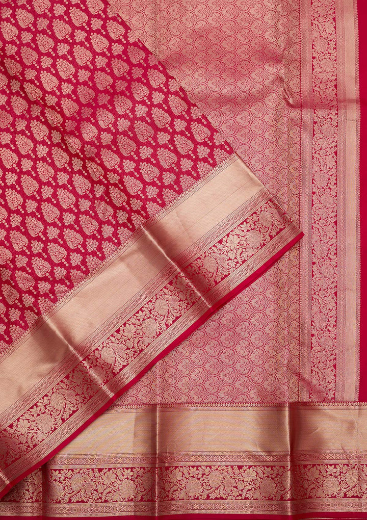 Rani Pink Zariwork (Gold) Pure Silk Silk_Saree