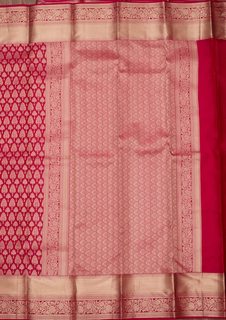 Rani Pink Zariwork (Gold) Pure Silk Silk_Saree