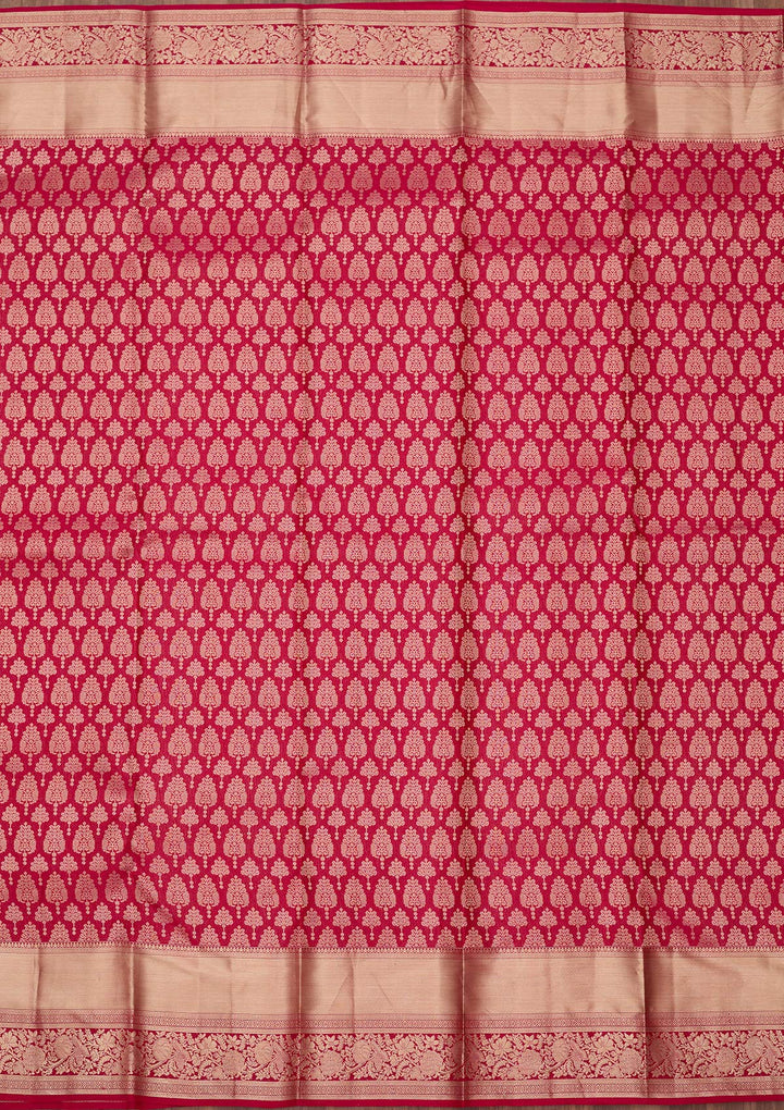 Rani Pink Zariwork (Gold) Pure Silk Silk_Saree