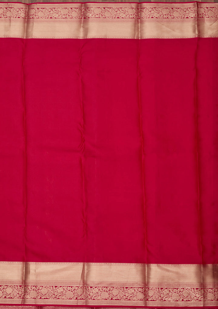 Rani Pink Zariwork (Gold) Pure Silk Silk_Saree