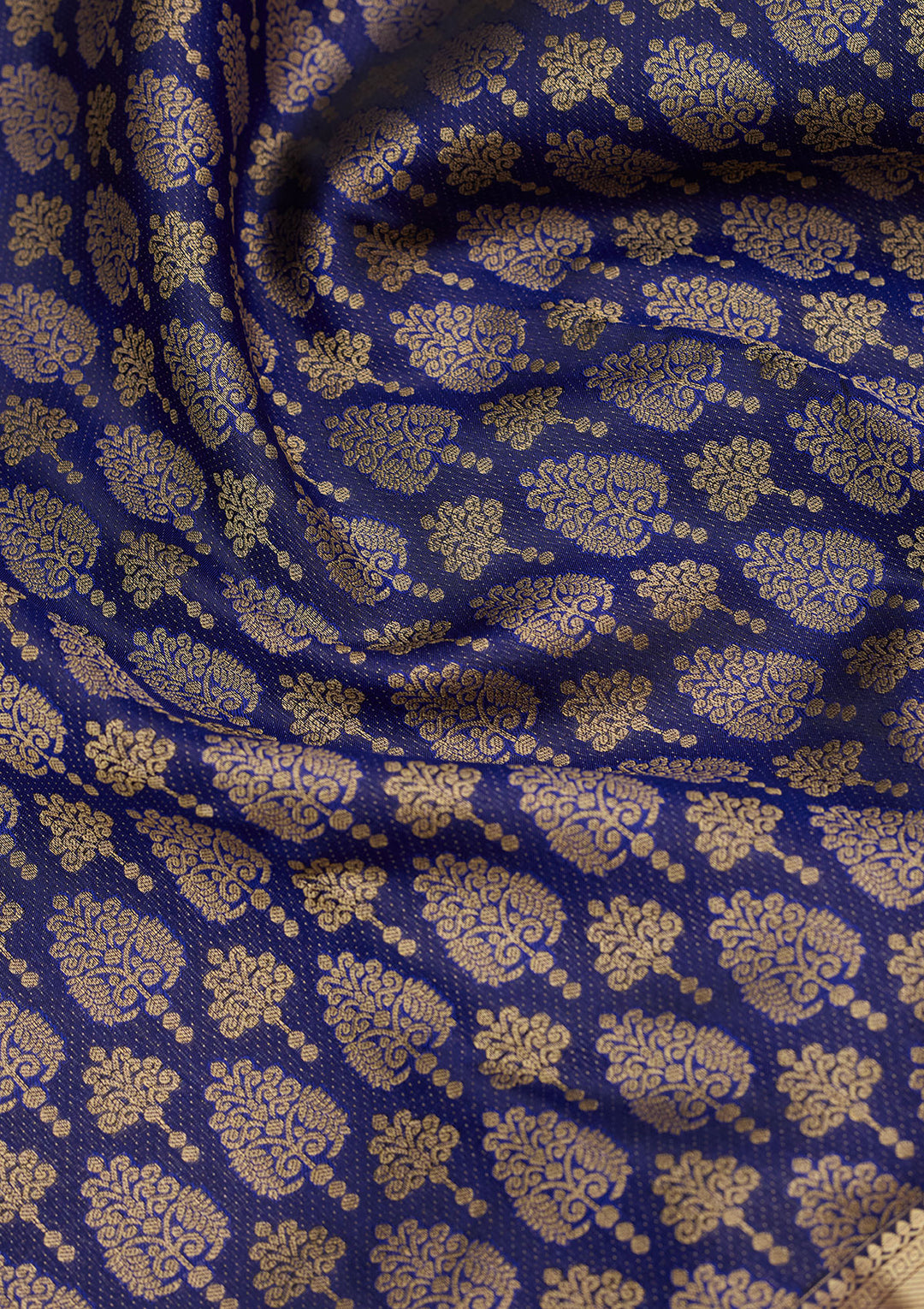 Royal Blue Zariwork (Gold) Silk Saree