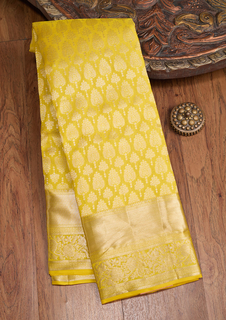 Yellow Zariwork (Gold) Pure Silk Silk_Saree