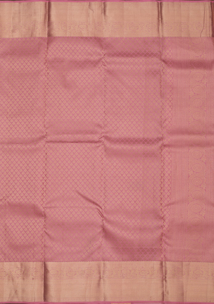Baby Pink Zariwork Pure Silk Saree