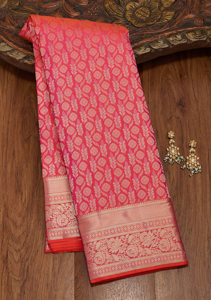 Orange Zariwork Pure Silk Silk_Saree