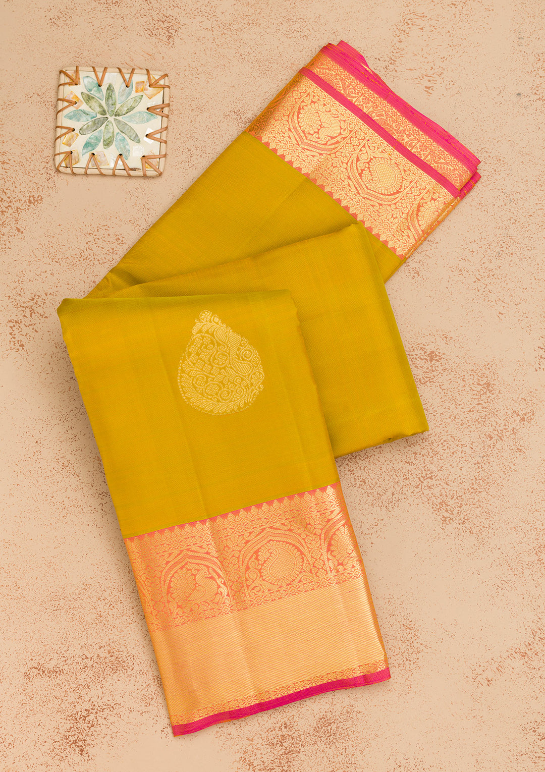 Mehendi Zariwork Pure Silk Saree