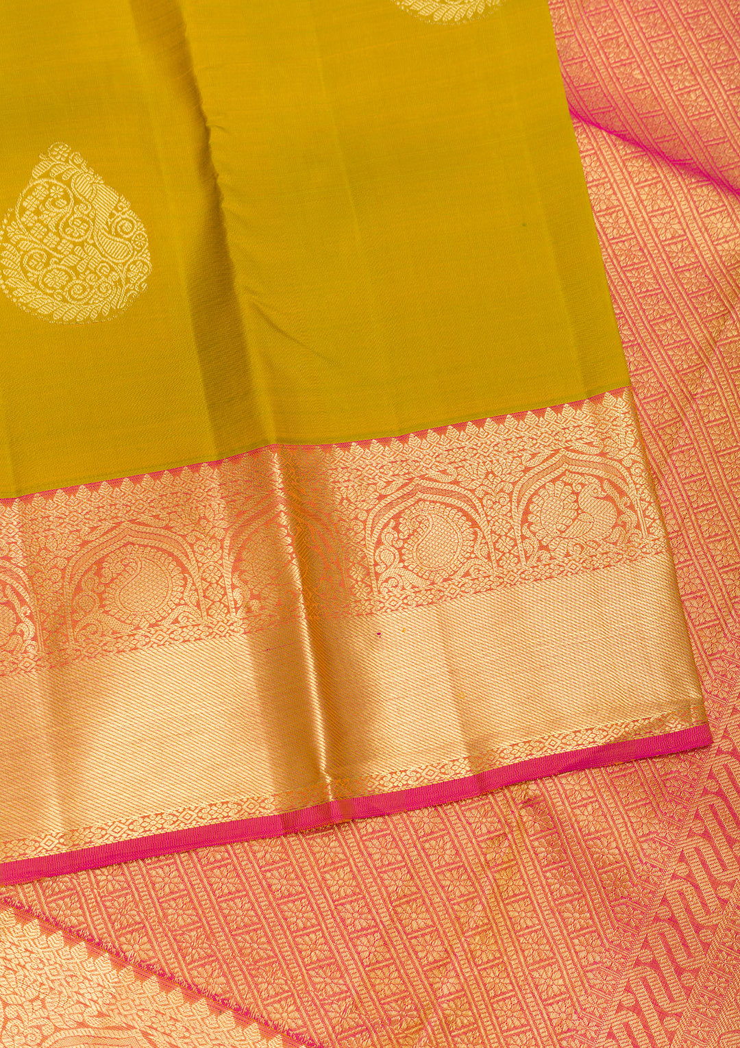 Mehendi Zariwork Pure Silk Saree
