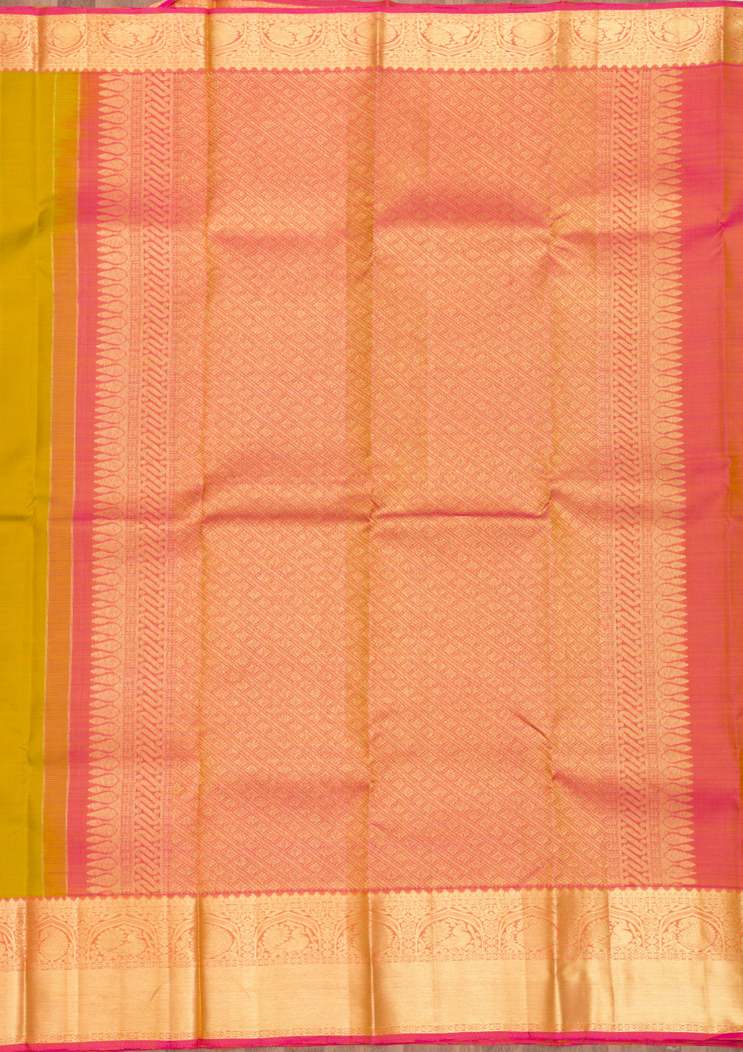 Mehendi Zariwork Pure Silk Saree