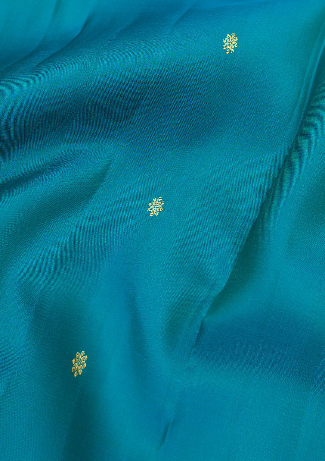 Turquoise Blue Zariwork Kanjivaram Pure Silk Saree