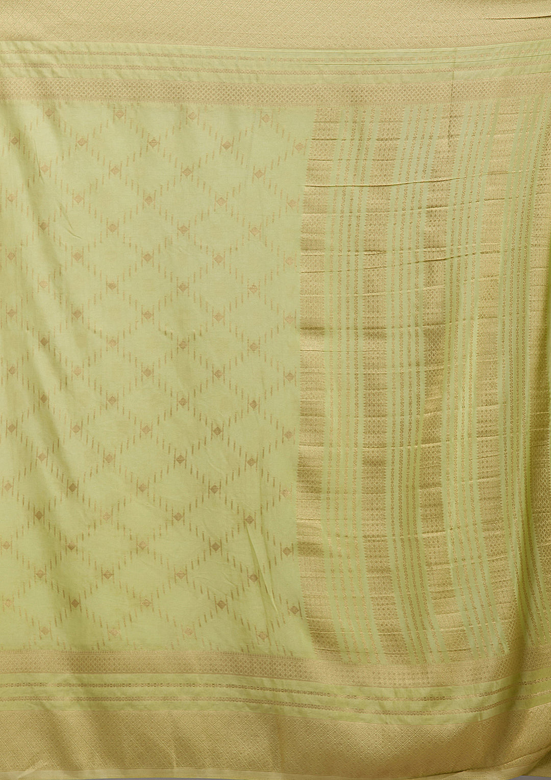 Pista Green Zariwork Georgette Saree