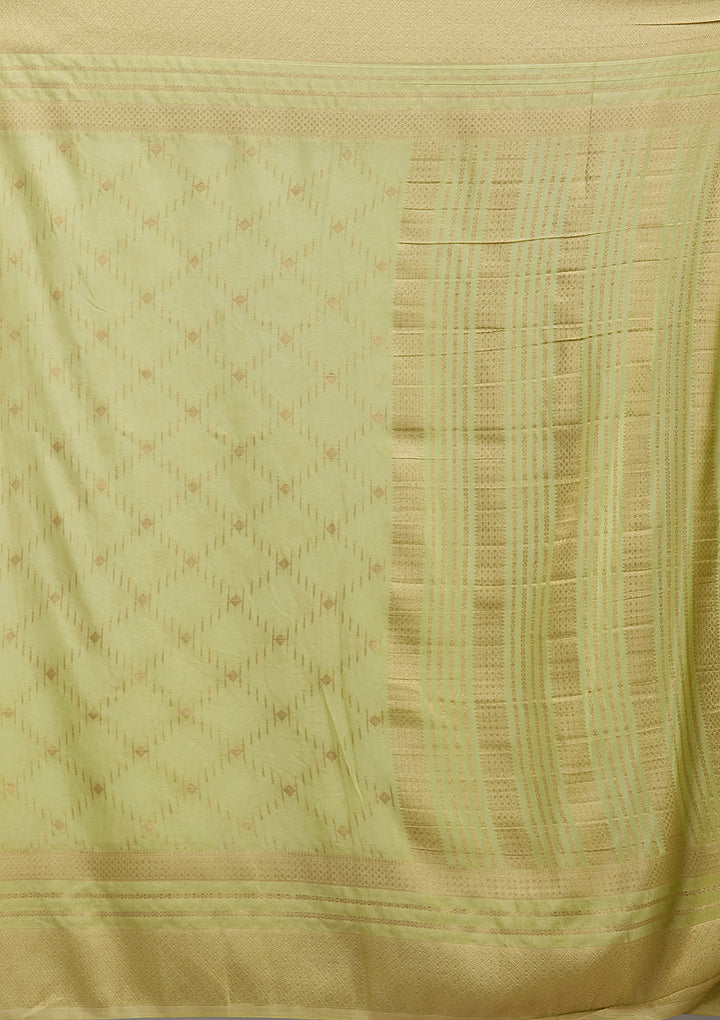 Pista Green Zariwork Georgette Saree