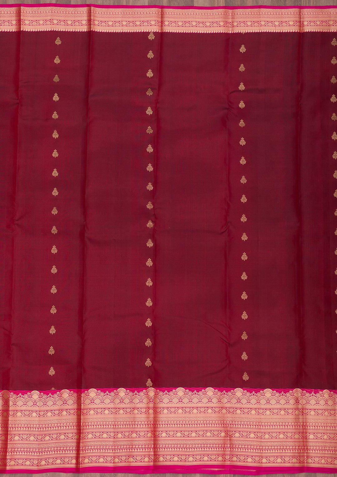 Brown Zariwork Pure Silk Saree