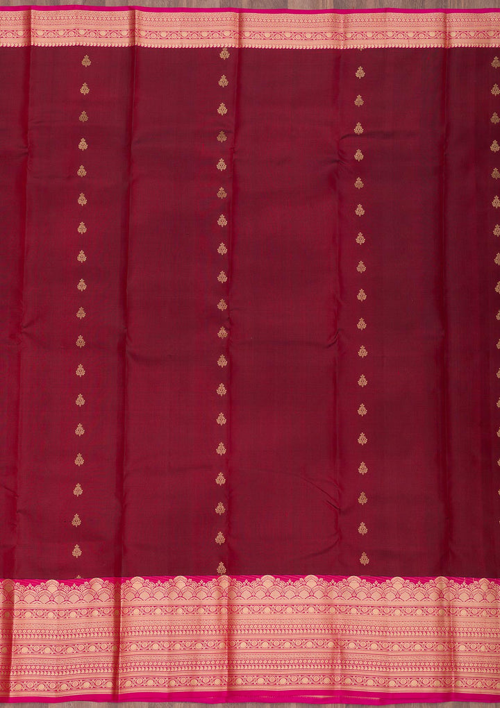 Brown Zariwork Pure Silk Saree