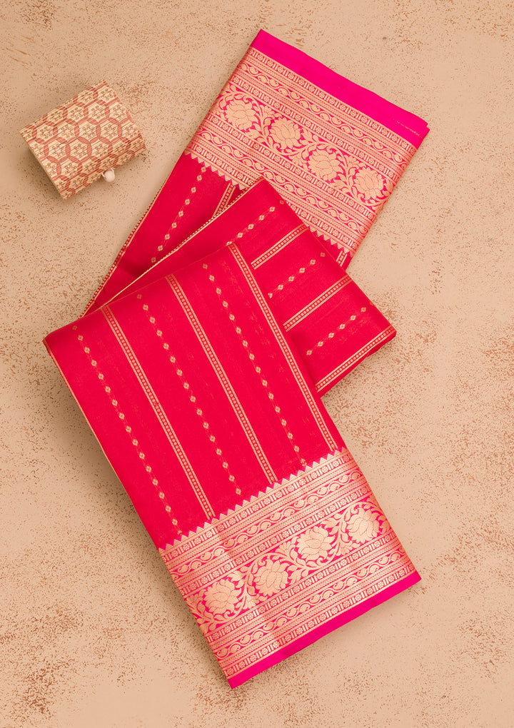 Red Zariwork Pure Silk Saree