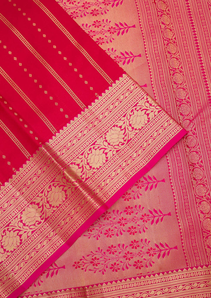 Red Zariwork Pure Silk Saree