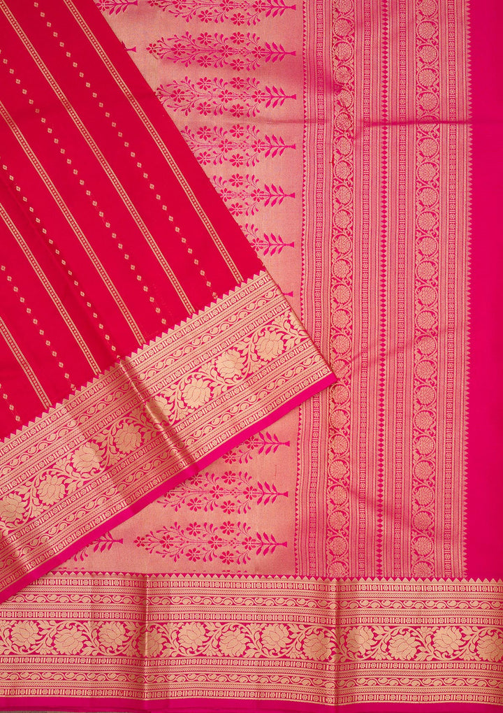 Red Zariwork Pure Silk Saree