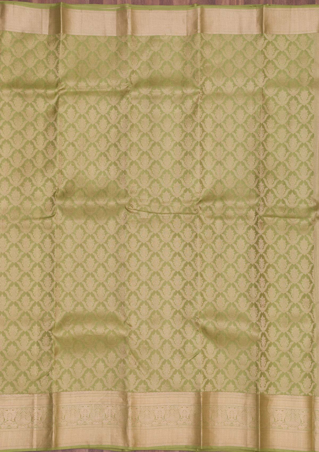 Pista Green Zariwork Pure Silk Saree