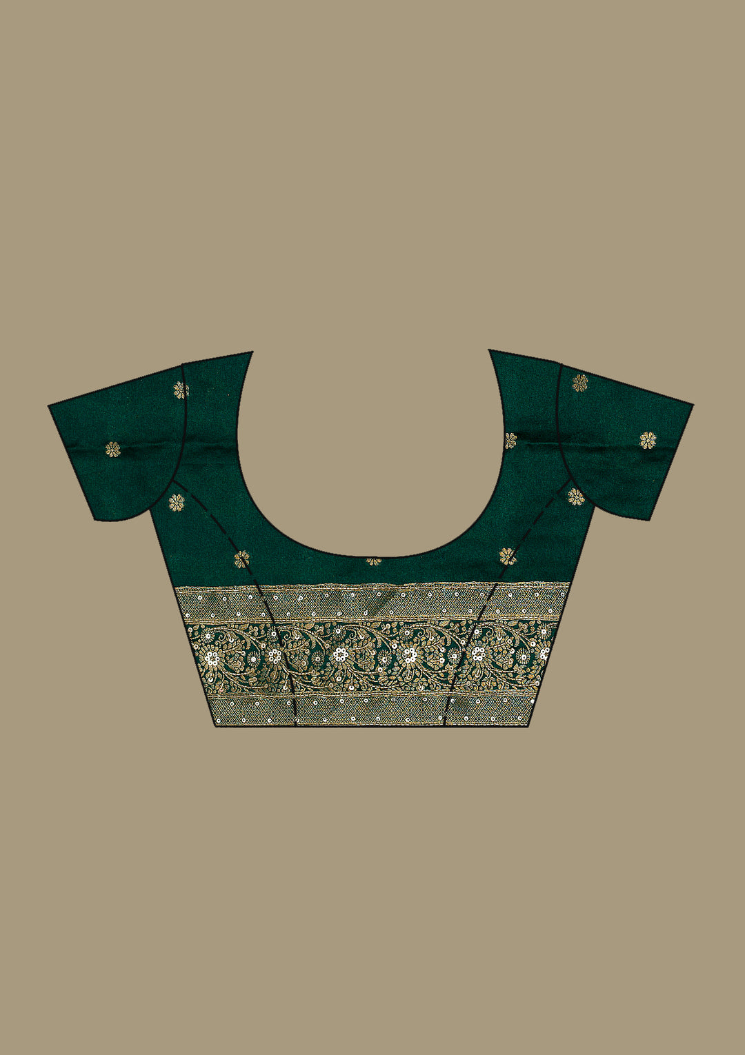 Bottle Green Plain Art Silk Saree