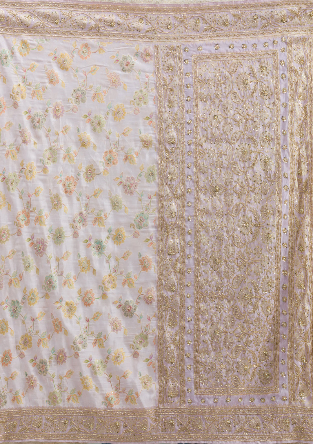 Lavender Plain Taffeta Silk Saree