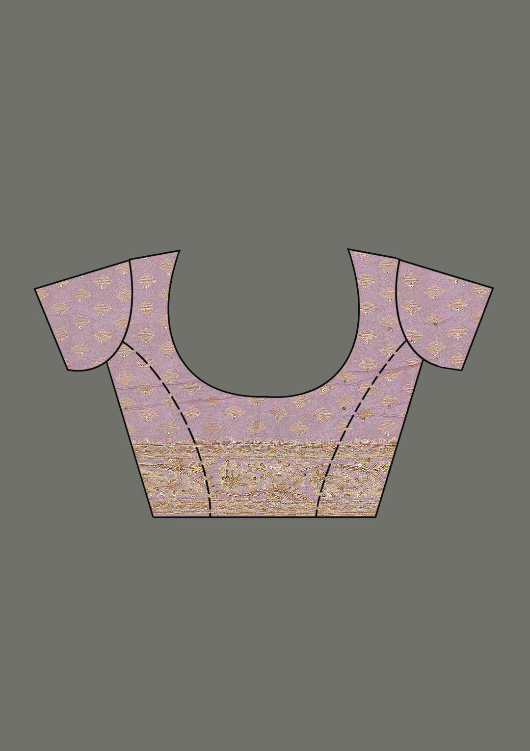 Lavender Plain Taffeta Silk Saree