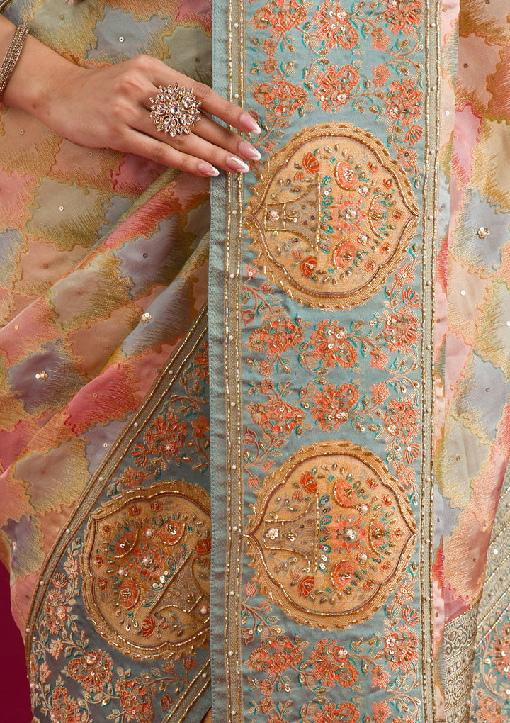 Sea Green Plain Art Silk Saree