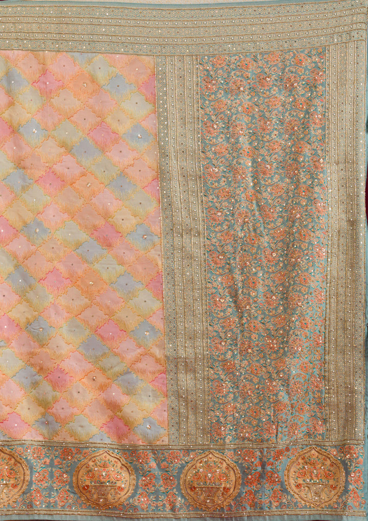 Sea Green Plain Art Silk Saree