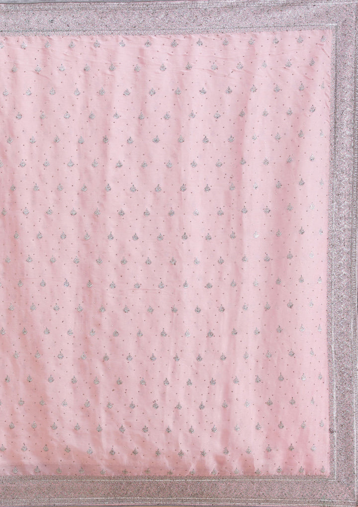 Pink Zariwork Georgette Saree