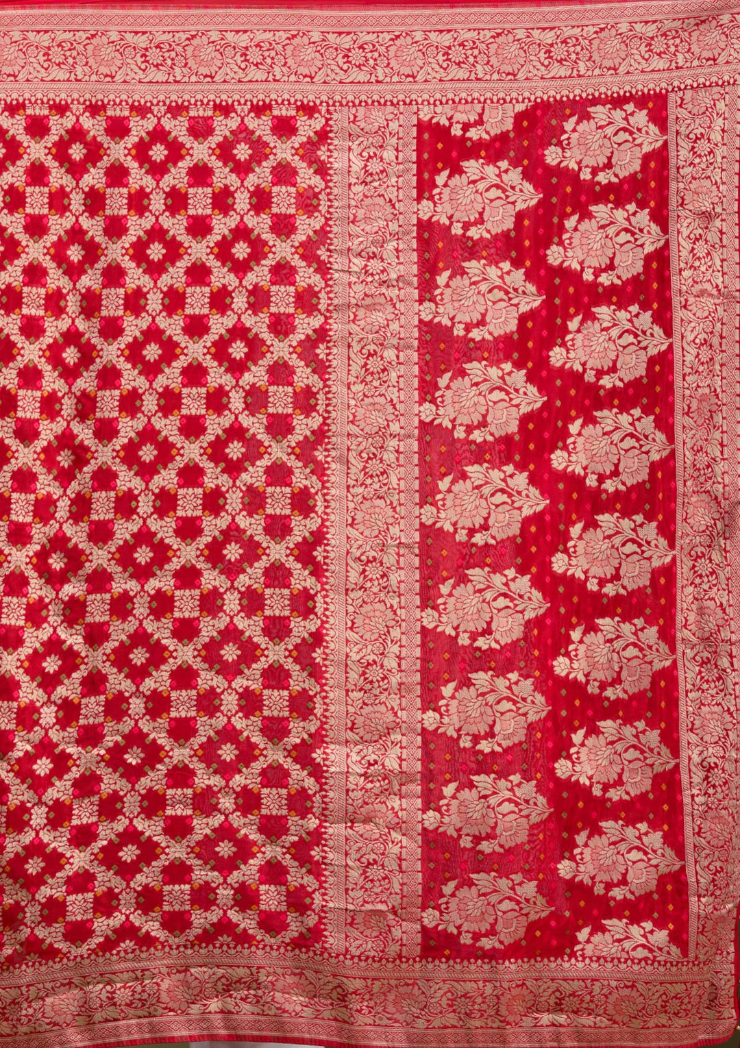 Red Zariwork (Gold) Silk Saree