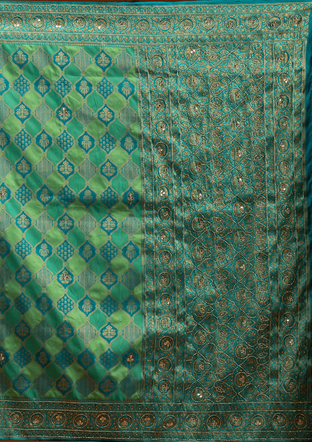Blue Cutdana Art Silk Saree
