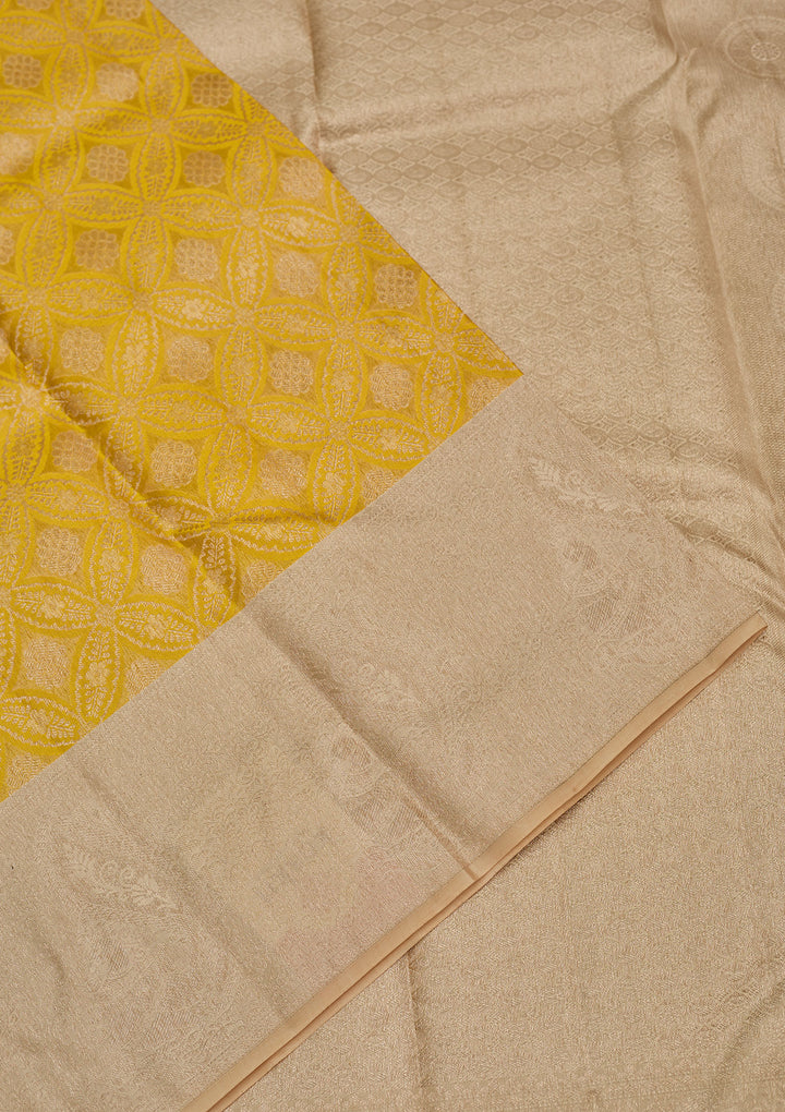 Yellow Zariwork Pure Silk Saree