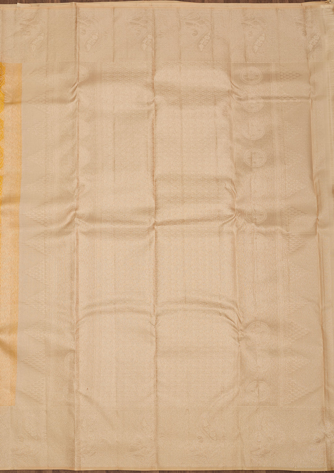 Yellow Zariwork Pure Silk Saree
