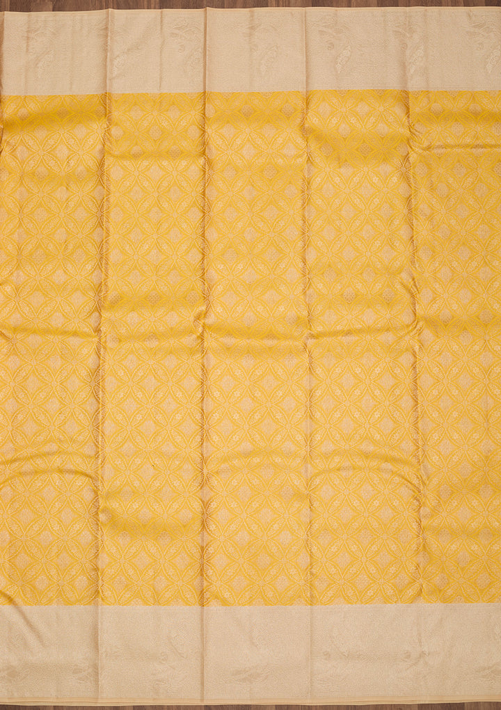 Yellow Zariwork Pure Silk Saree