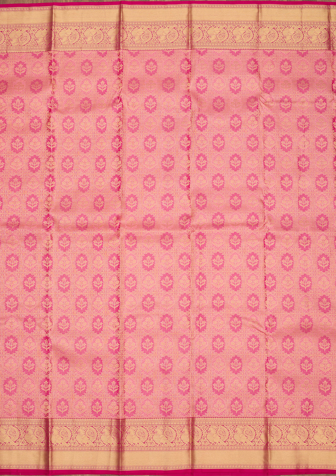 Pink Zariwork Pure Silk Saree