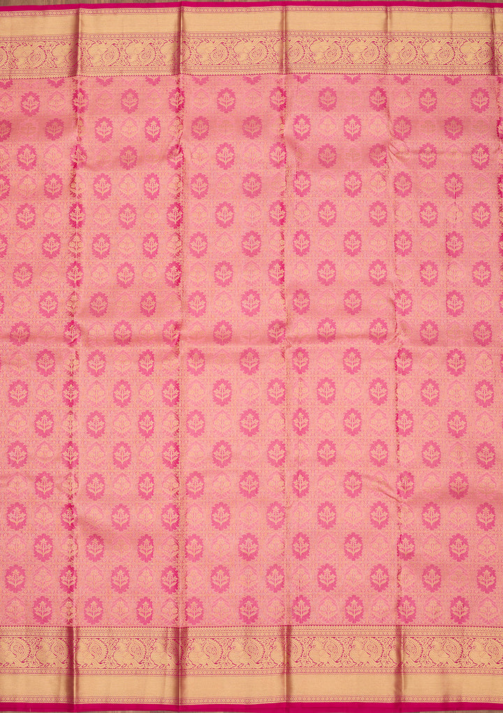 Pink Zariwork Pure Silk Saree