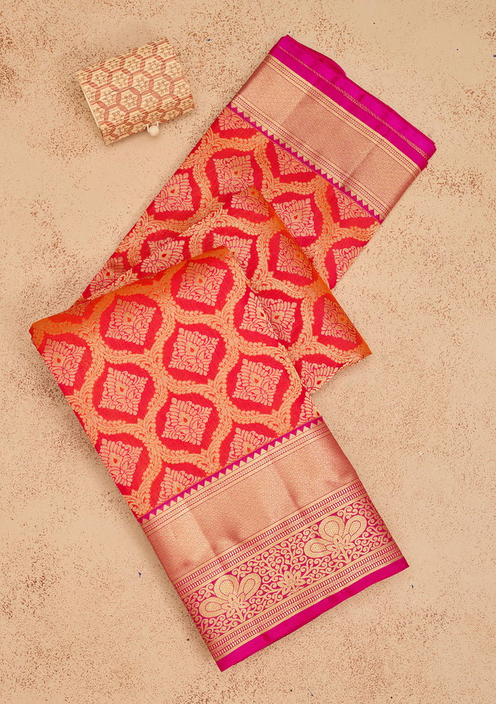 Red Zariwork Pure Silk Saree