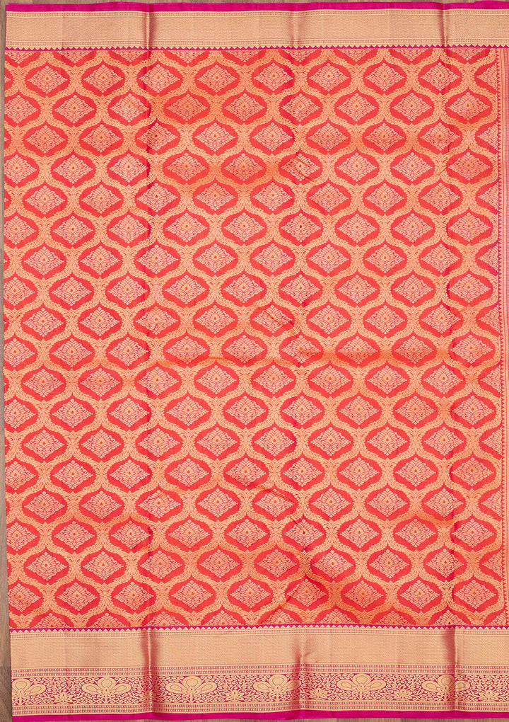 Red Zariwork Pure Silk Saree