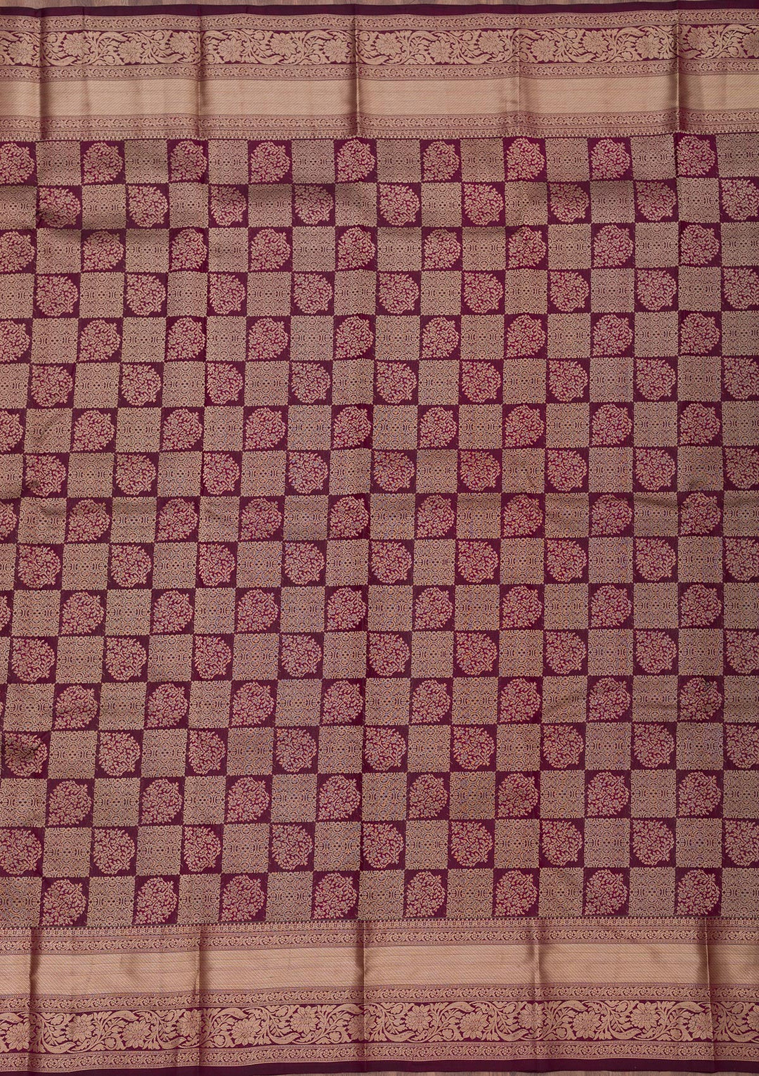 Brown Zariwork Pure Silk Saree