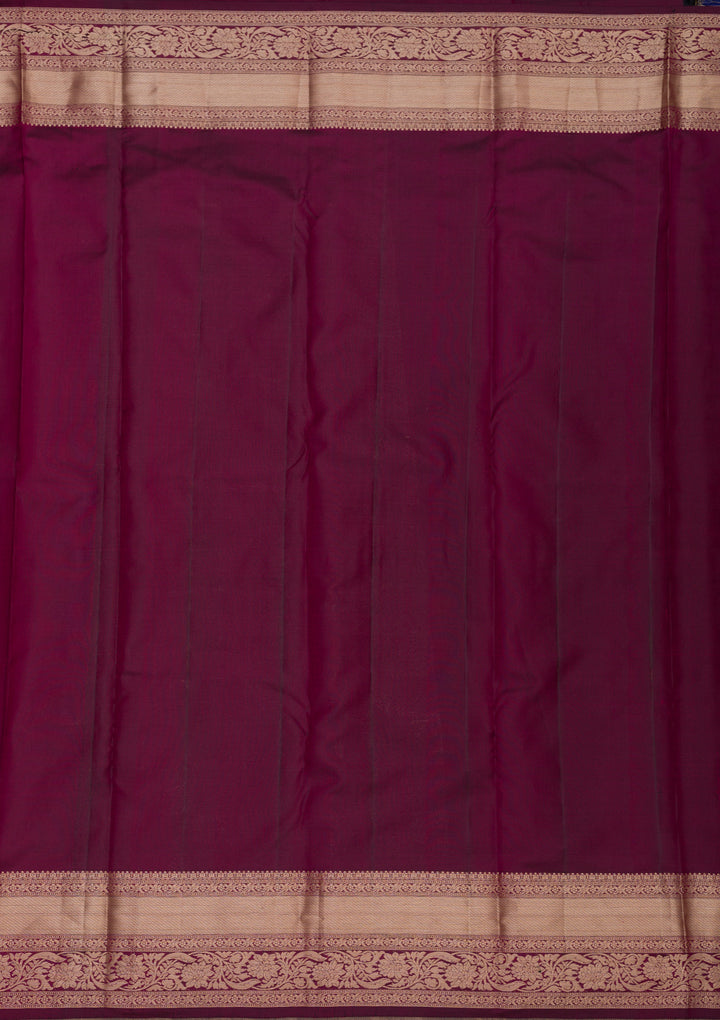 Brown Zariwork Pure Silk Saree