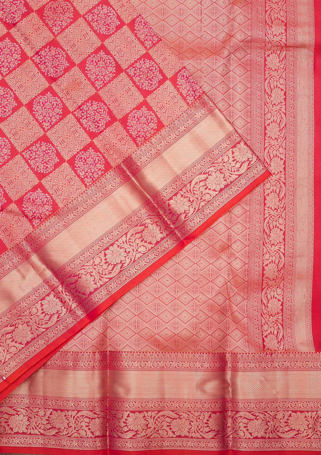 Orange Zariwork (Gold) Silk Silk_Saree